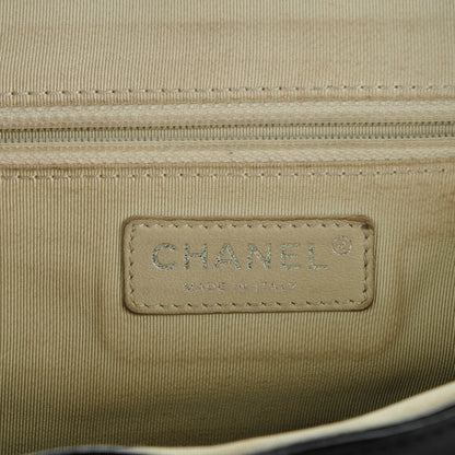 Chanel Washed Lambskin Quilted Large Chain Around Messenger Black 6 of 7