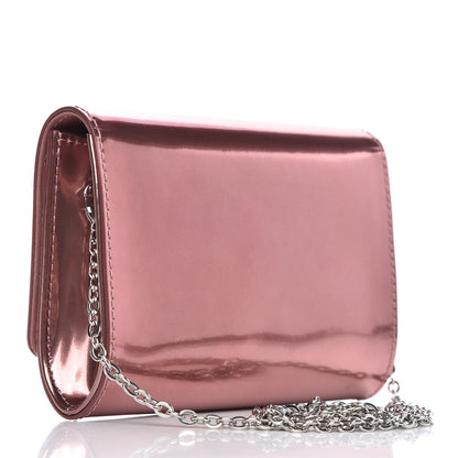 Louis Vuitton Patent Louise PM Chain Clutch Rose Cuivre 3 of 8
