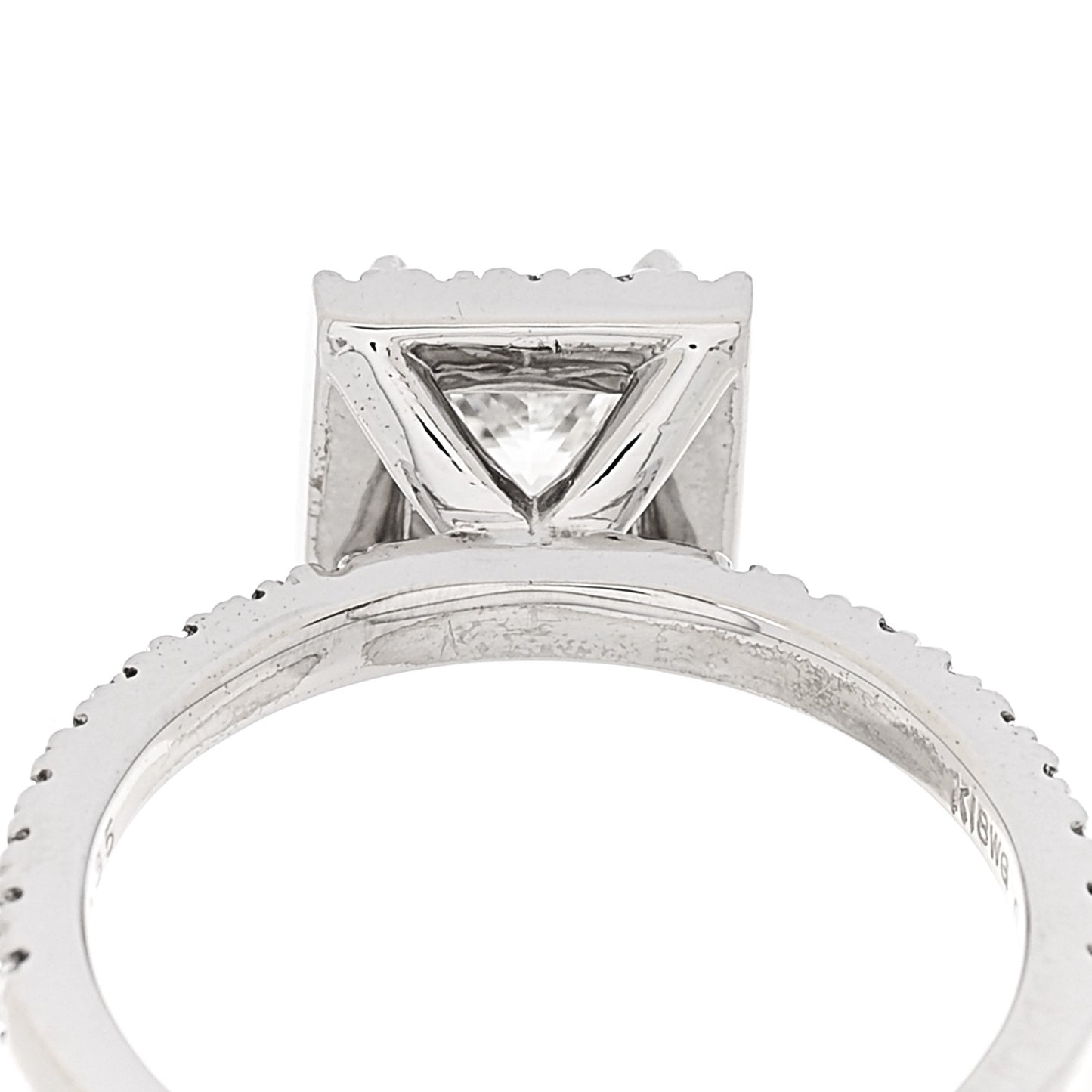 18K White Gold Diamond .96ctw Princess Cut Engagement Ring  52 6