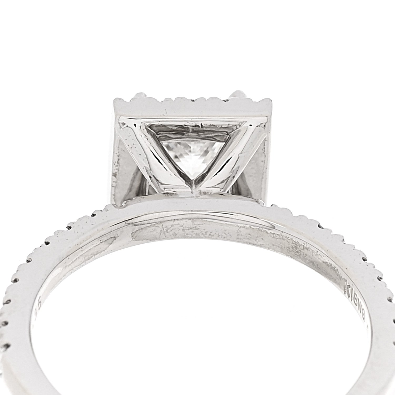Parker & West by FASHIONPHILE 18K White Gold Diamond .96ctw Princess Cut Engagement Ring  52 6 7 of 10