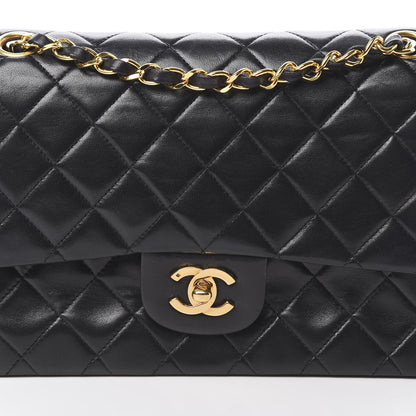 Chanel Lambskin Quilted Medium Double Flap Black 9 of 16