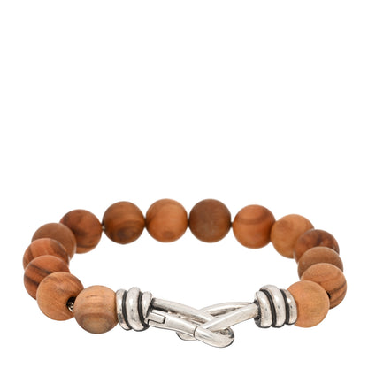 Tiffany Sterling Silver Wood Paloma Picasso Knot Bead Bracelet 1 of 3