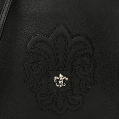 Chrome Hearts Grained Calfskin Fleur De Lis Square Pocket Crossbody Black 7 of 14