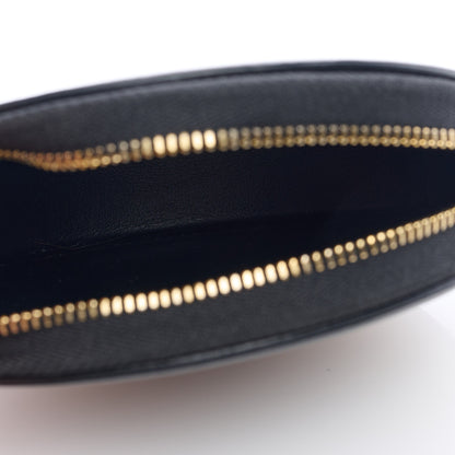 Celine Smooth Calfskin Triomphe Oval Wallet Black 5 of 6