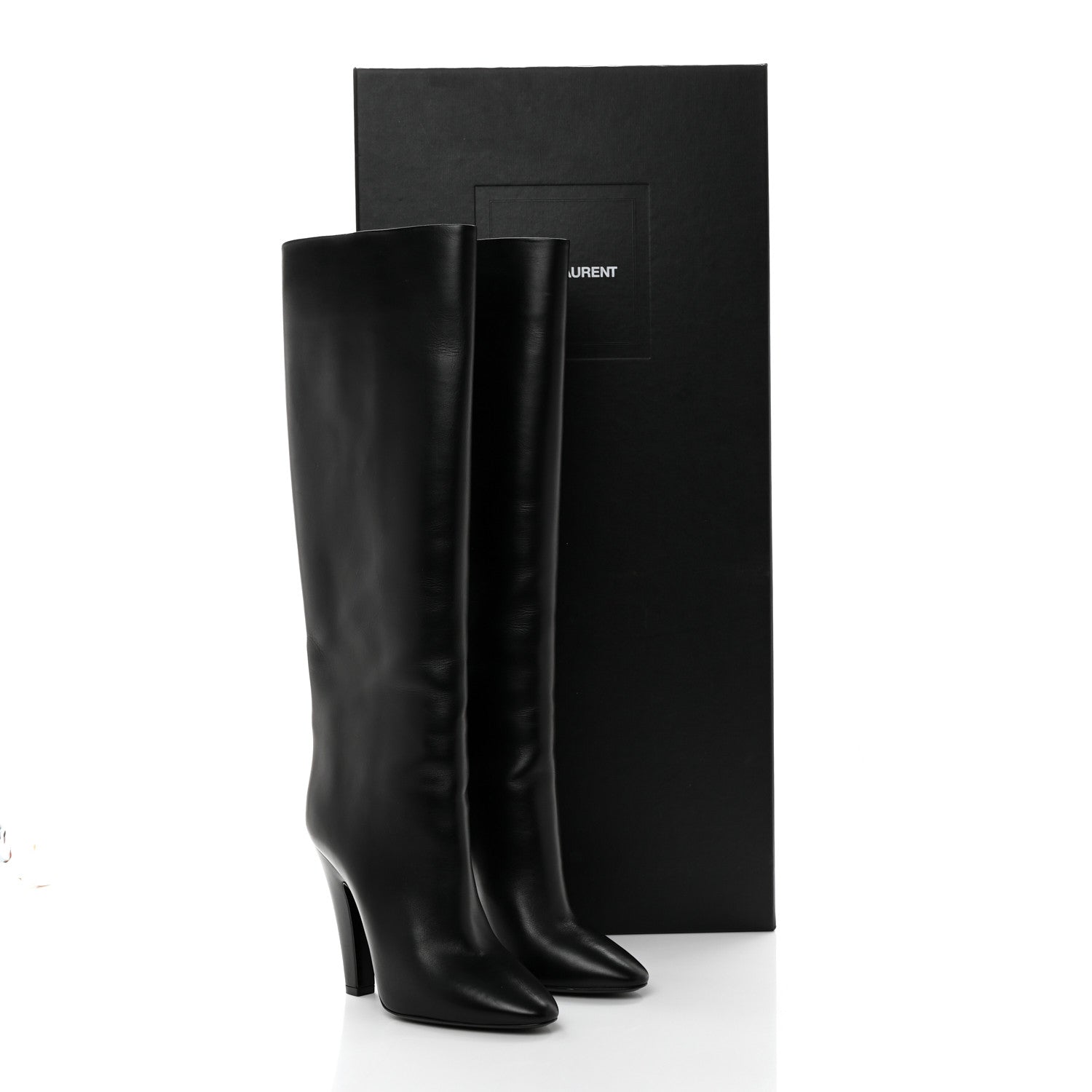 Saint Laurent Vanity Softy Calfskin 68 Tube 110 Boots 39.5 Black 9 of 9