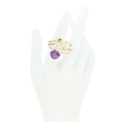 Tiffany Sterling Silver 18K Yellow Gold Amethyst Return to Tiffany Love Bugs Ring 52 6 2 of 5