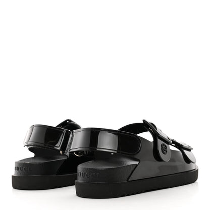 Gucci Rubber Mini Double G Womens Isla Dad Sandals 35 Black 4 of 8