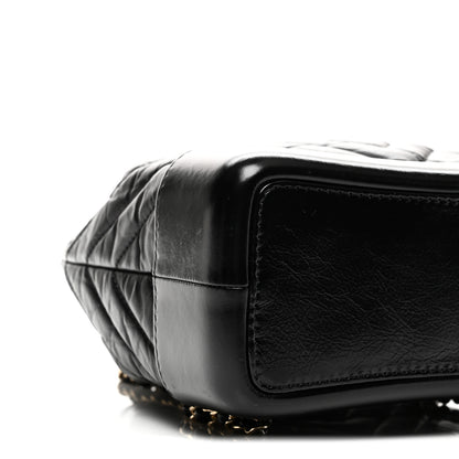 Chanel Aged Calfskin Chevron Quilted Small Gabrielle Backpack Black 9 of 10