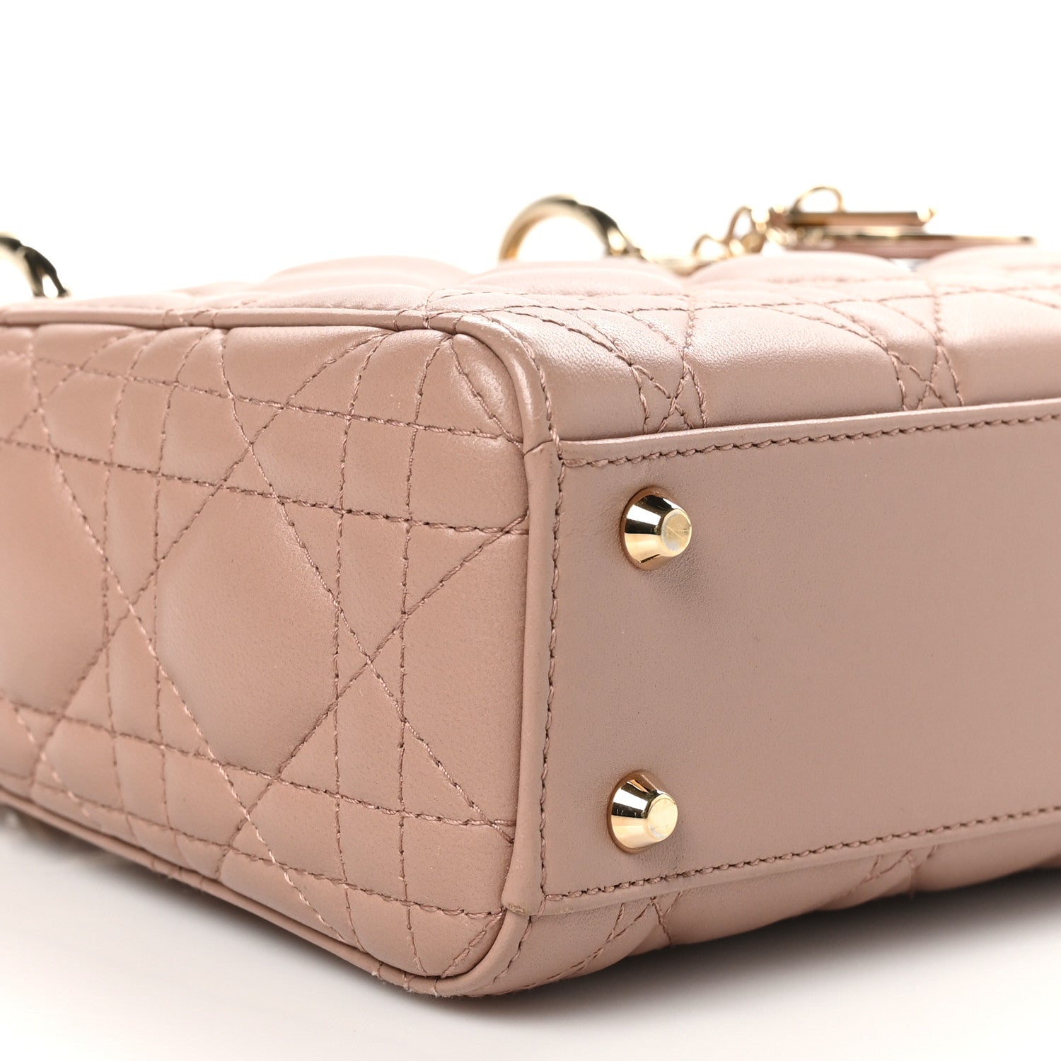 Christian Dior Lambskin Cannage Mini Lady Dior Blush 9 of 11