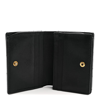Gucci Calfskin Matelasse GG Marmont Card Case Wallet Black 5 of 9