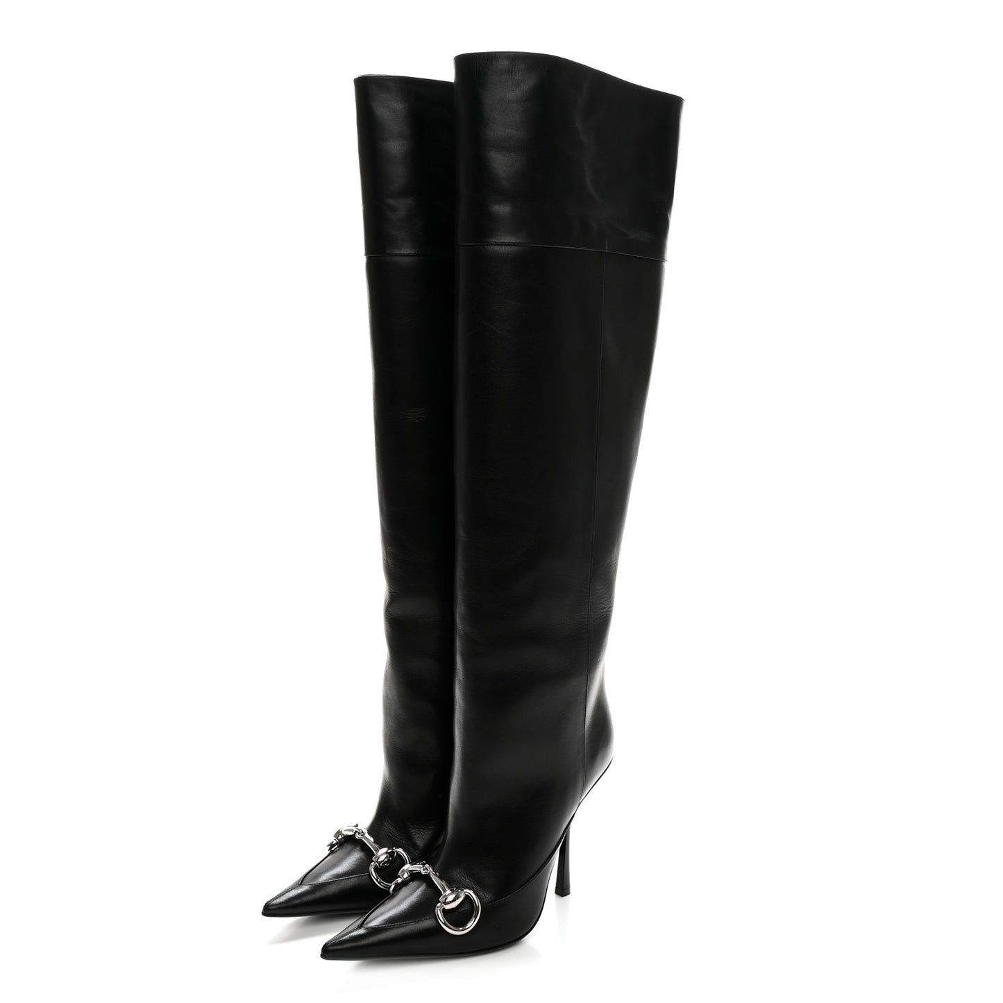 Nappa Boulevard Horsebit Knee High Boots 39 Black
