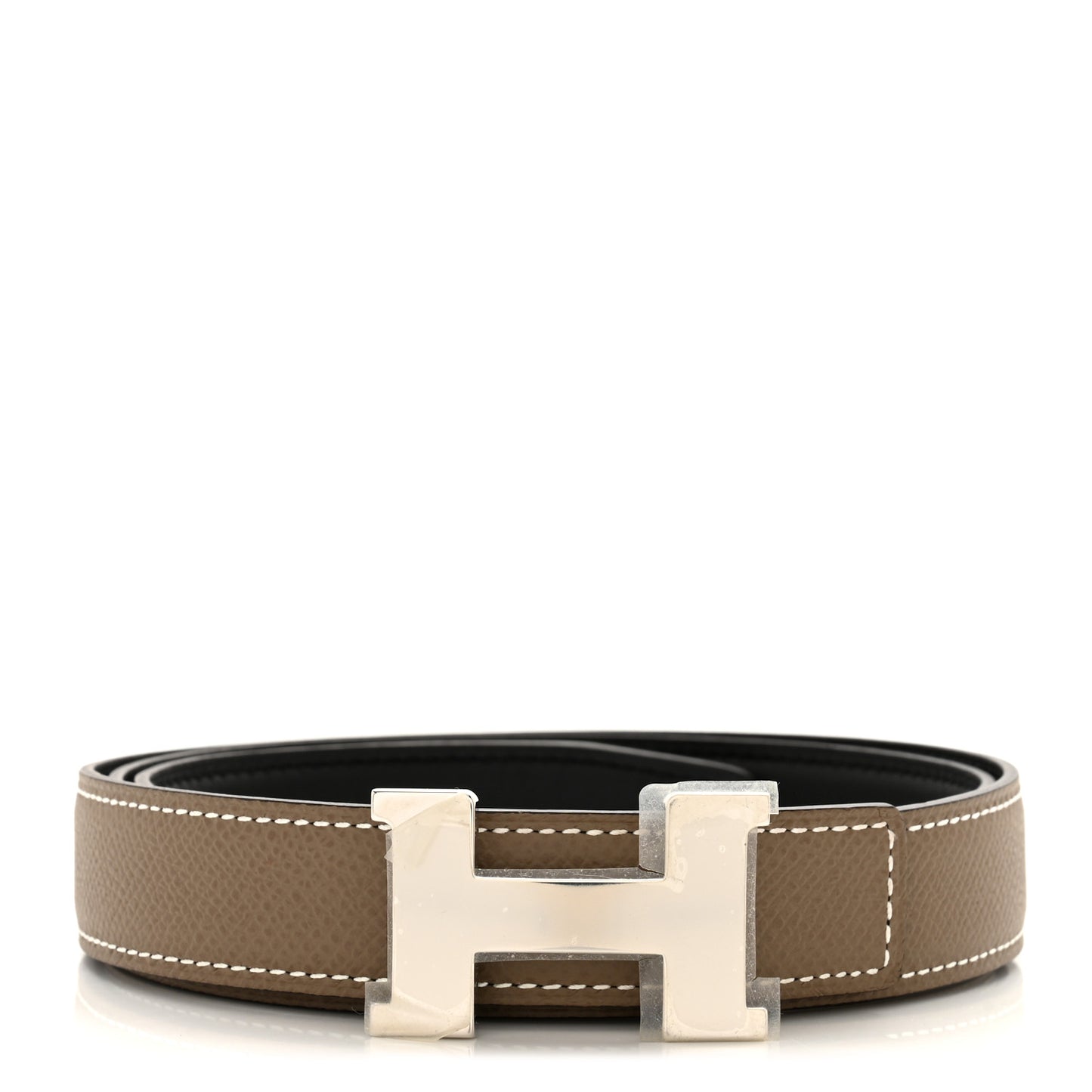 Swift Epsom 24mm Mini Constance H Belt 85 34 Black Etoupe