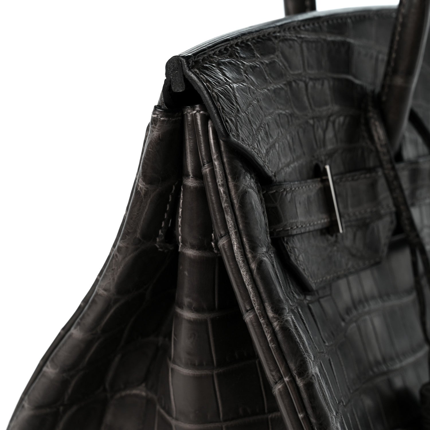 Hermes Matte Niloticus Crocodile Birkin 35 Graphite 12 of 12