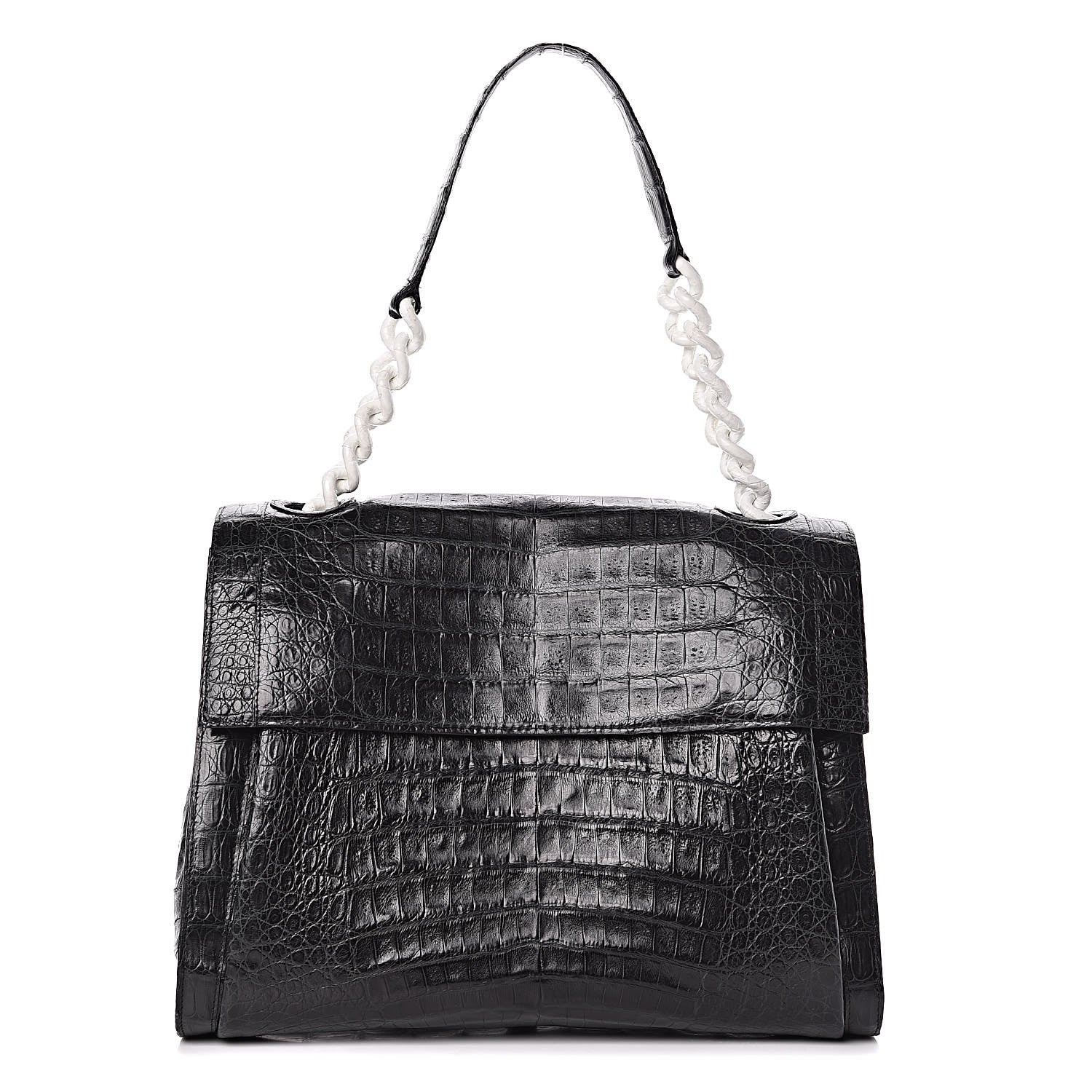 Nancy Gonzalez Crocodile Chain Flap Bag Black 1 of 10