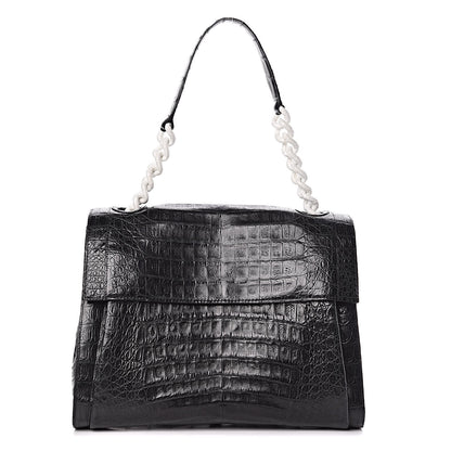 Nancy Gonzalez Crocodile Chain Flap Bag Black 1 of 10