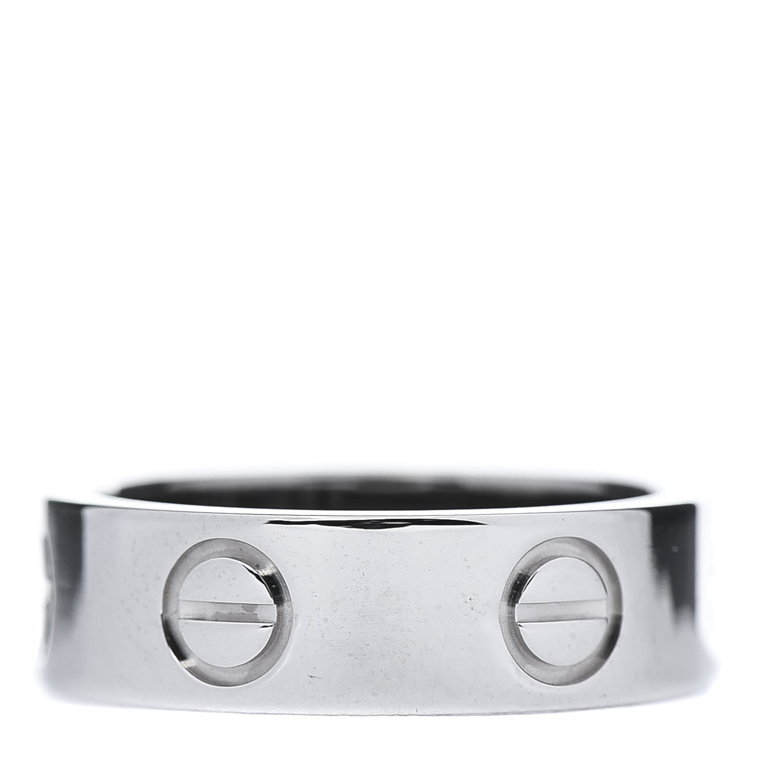 Cartier 18K White Gold 5.5mm LOVE Ring 49 4.75 3 of 5