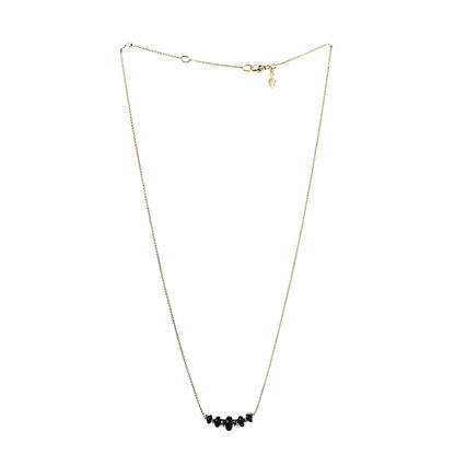 David Yurman 18K Yellow Gold Black Onyx Rio Rondelle Short Station Necklace 3 of 5