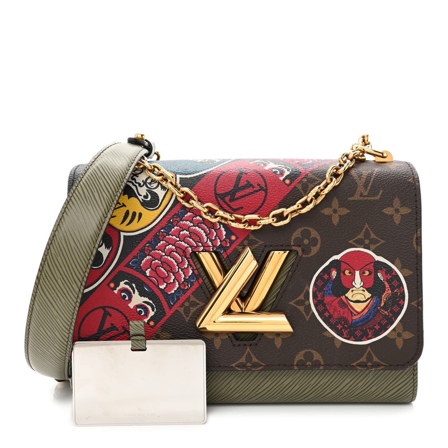 Epi Monogram Kabuki Twist Shoulder Bag MM Green