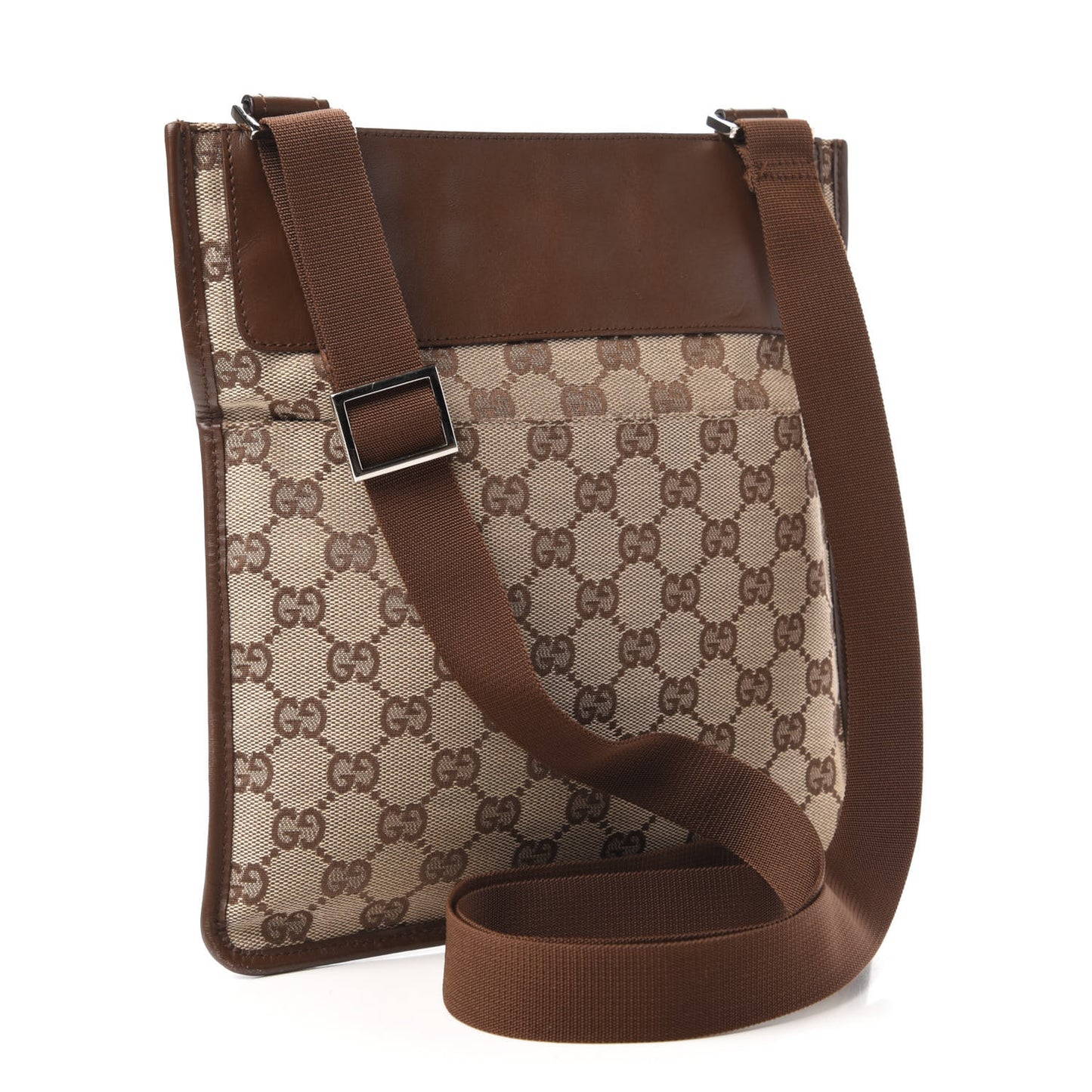 Monogram Messenger Crossbody Bag Brown