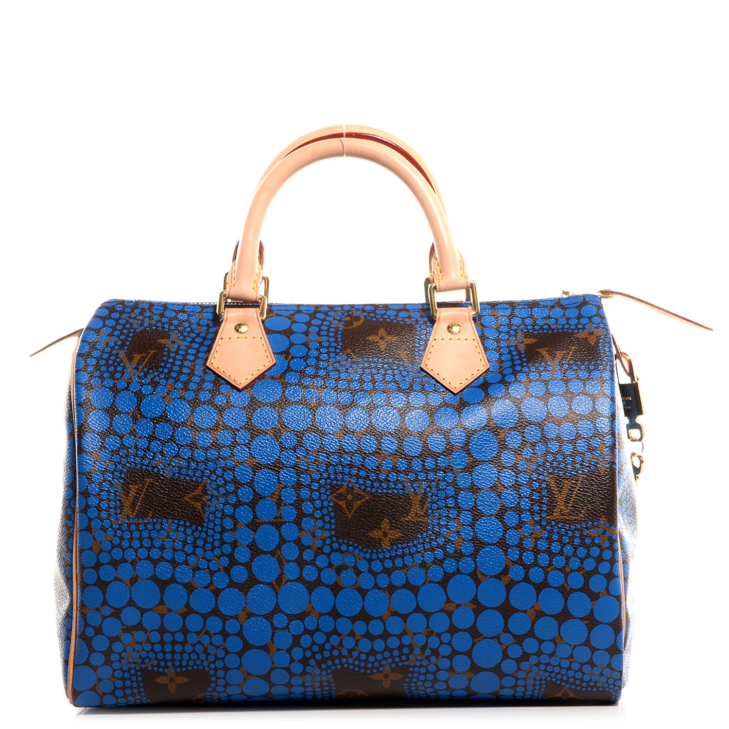 Louis Vuitton Monogram Kusama Town Speedy 30 Blue 1 of 7