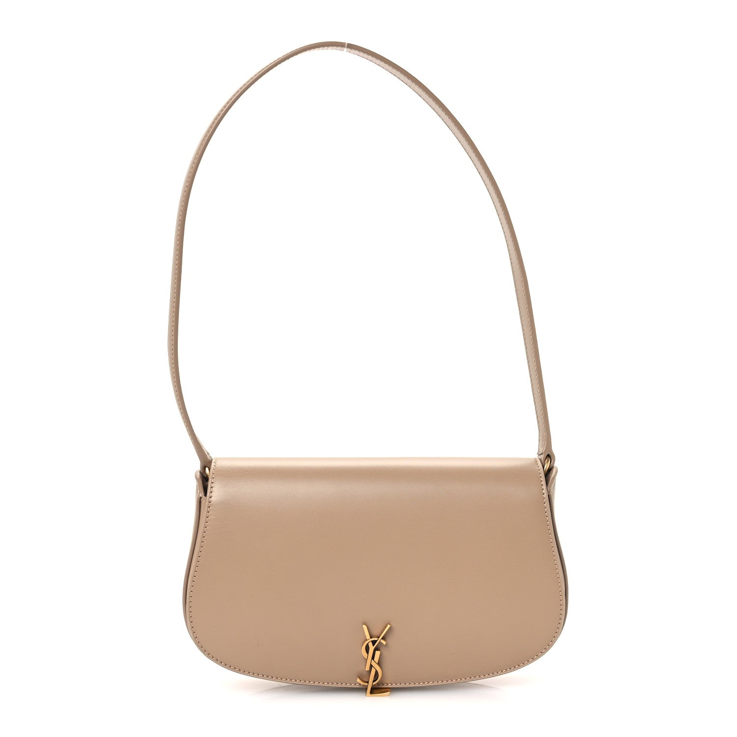 Saint Laurent Box Calfskin Mini Voltaire Shoulder Bag Dark Cork 1 of 12