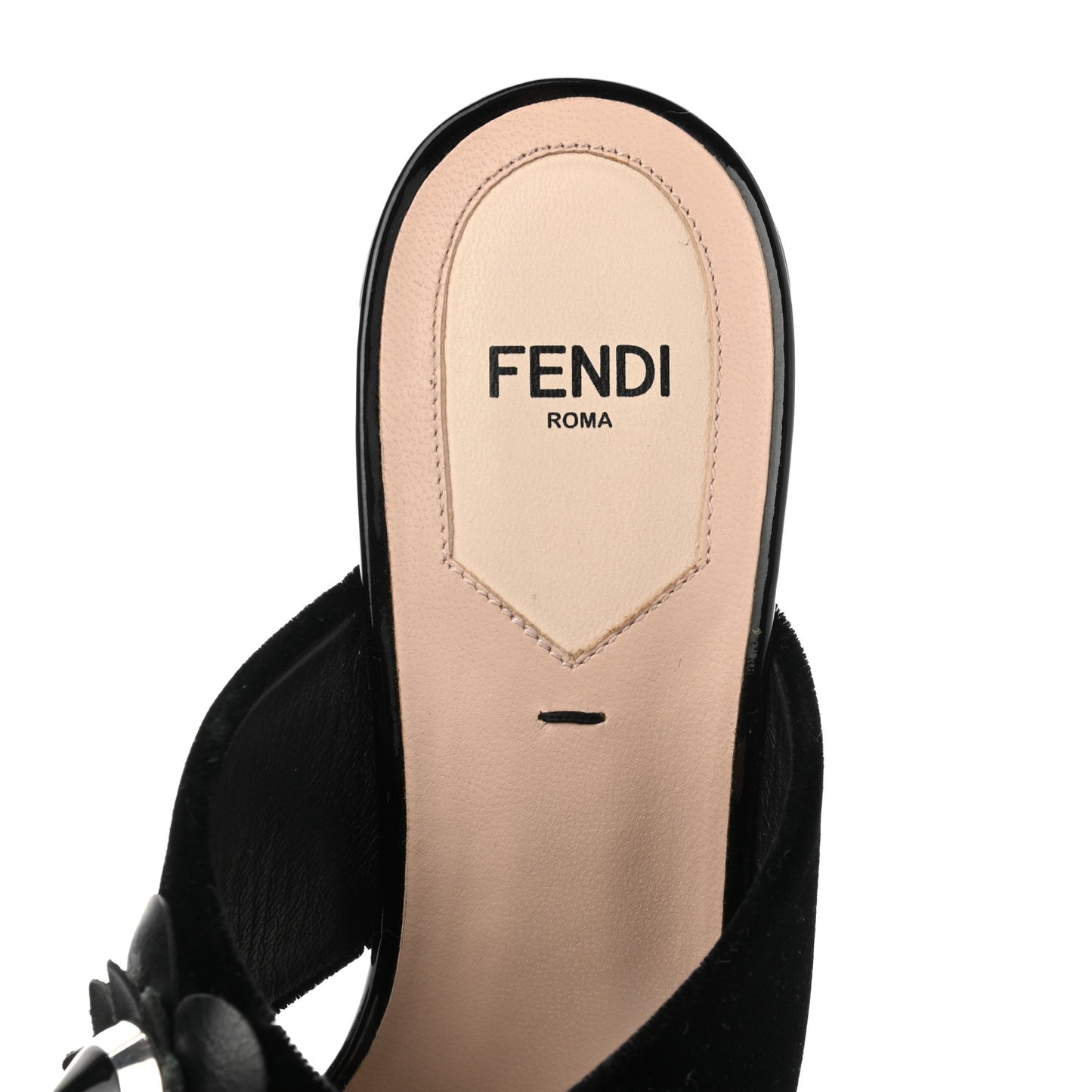 Patent Velvet Flowerland Studded Elsa Sandals 37 Black