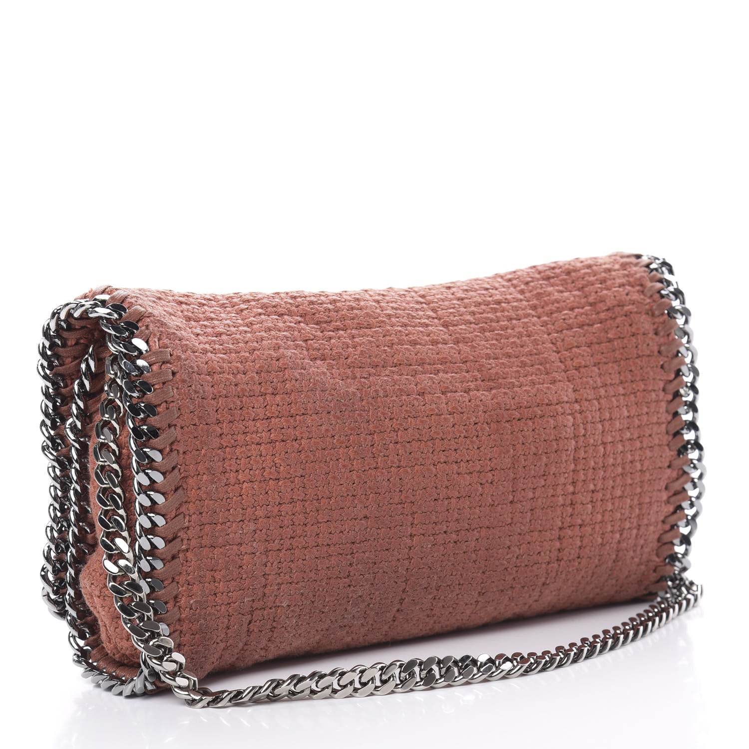 Stella McCartney Woven Boucle Falabella Clutch Orange 3 of 9
