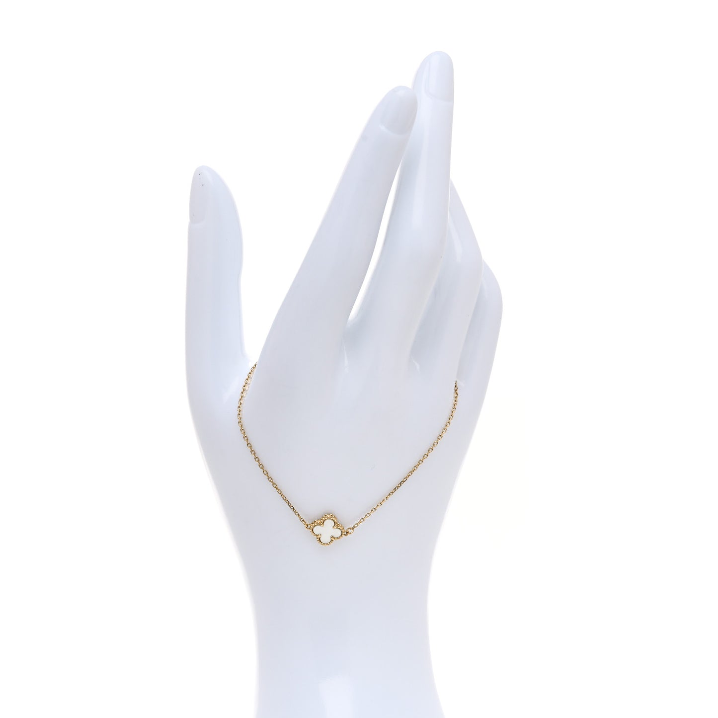 18K Yellow Gold Mother of Pearl Sweet Alhambra Bracelet