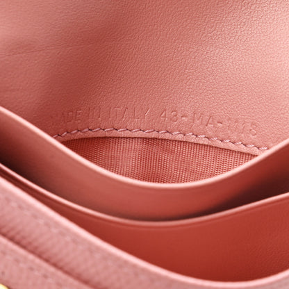 Christian Dior Grained Calfskin Saddle Card Holder Pink 6 of 6