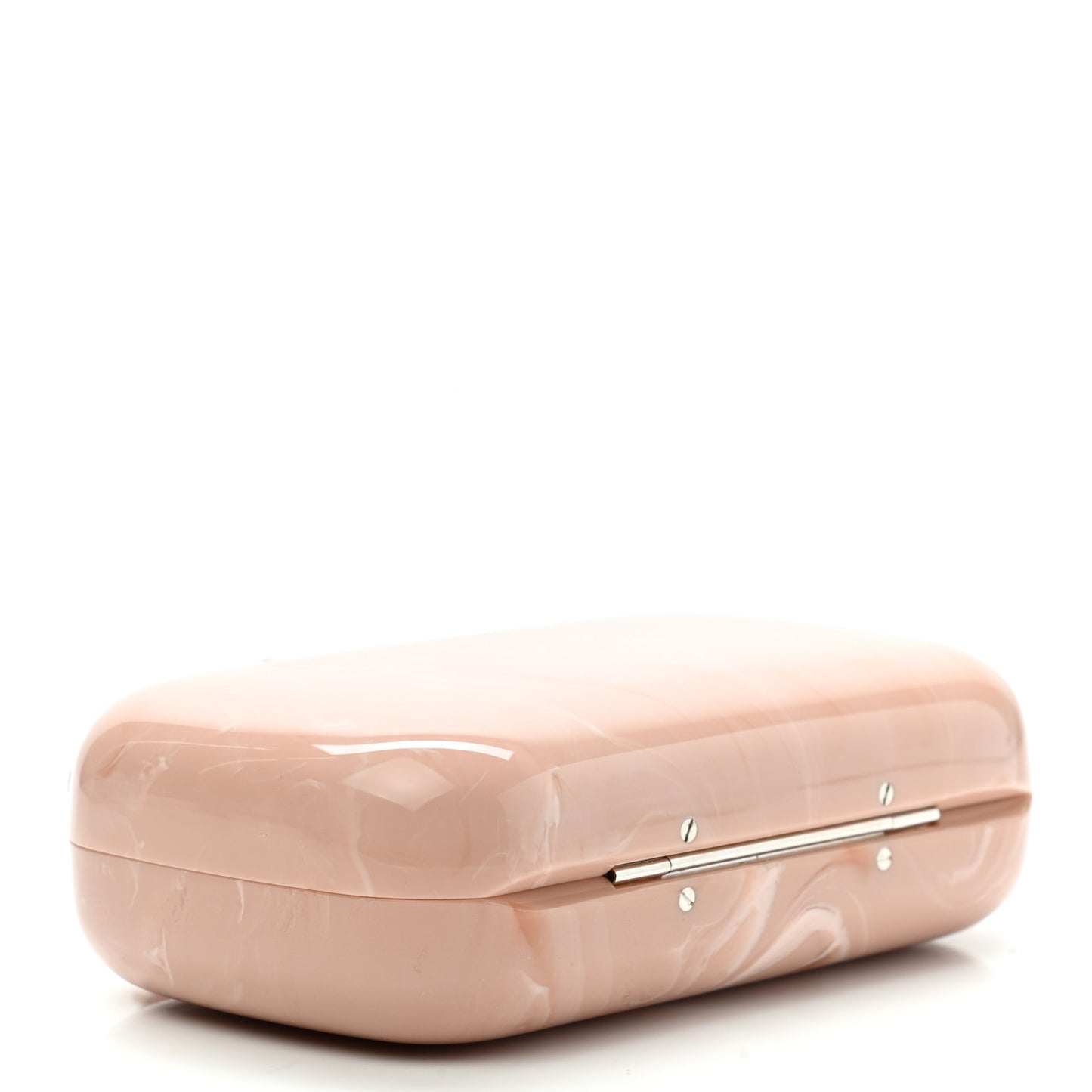 PVC Marble Skull Box Clutch Rose Pink