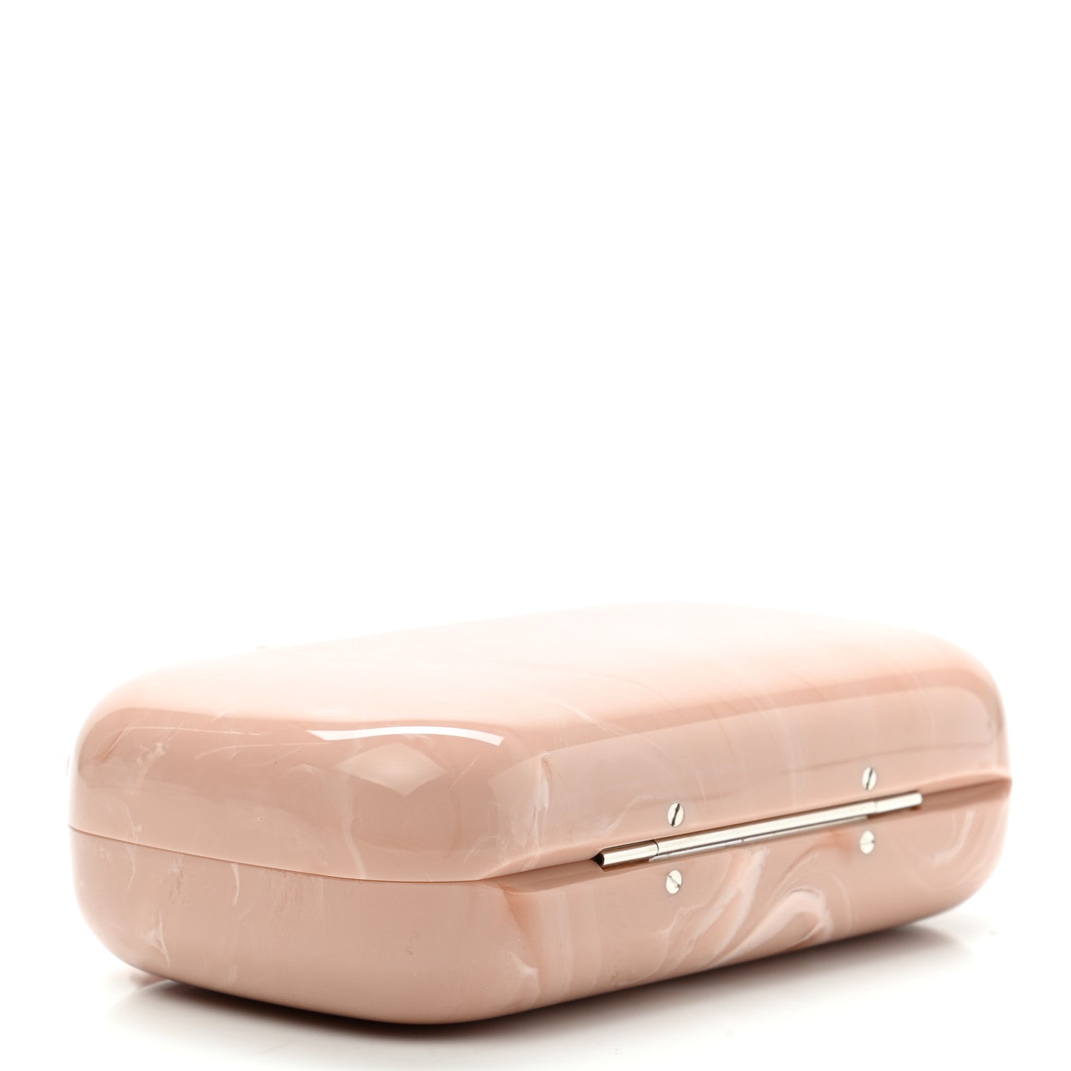 Alexander McQueen PVC Marble Skull Box Clutch Rose Pink 4 of 7