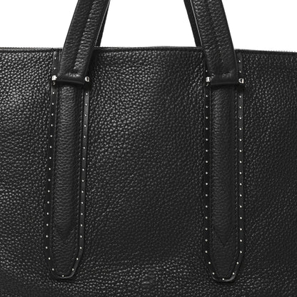 Salvatore Ferragamo Calfskin Studded Firenze Briefcase Black 9 of 18