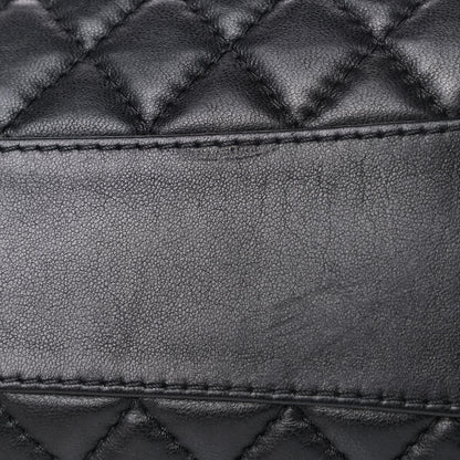 Chanel Lambskin Quilted Large Fluffy CC Shopping Tote Black 5 of 6