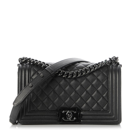 Chanel Caviar Quilted Medium Boy Flap So Black 1 of 9