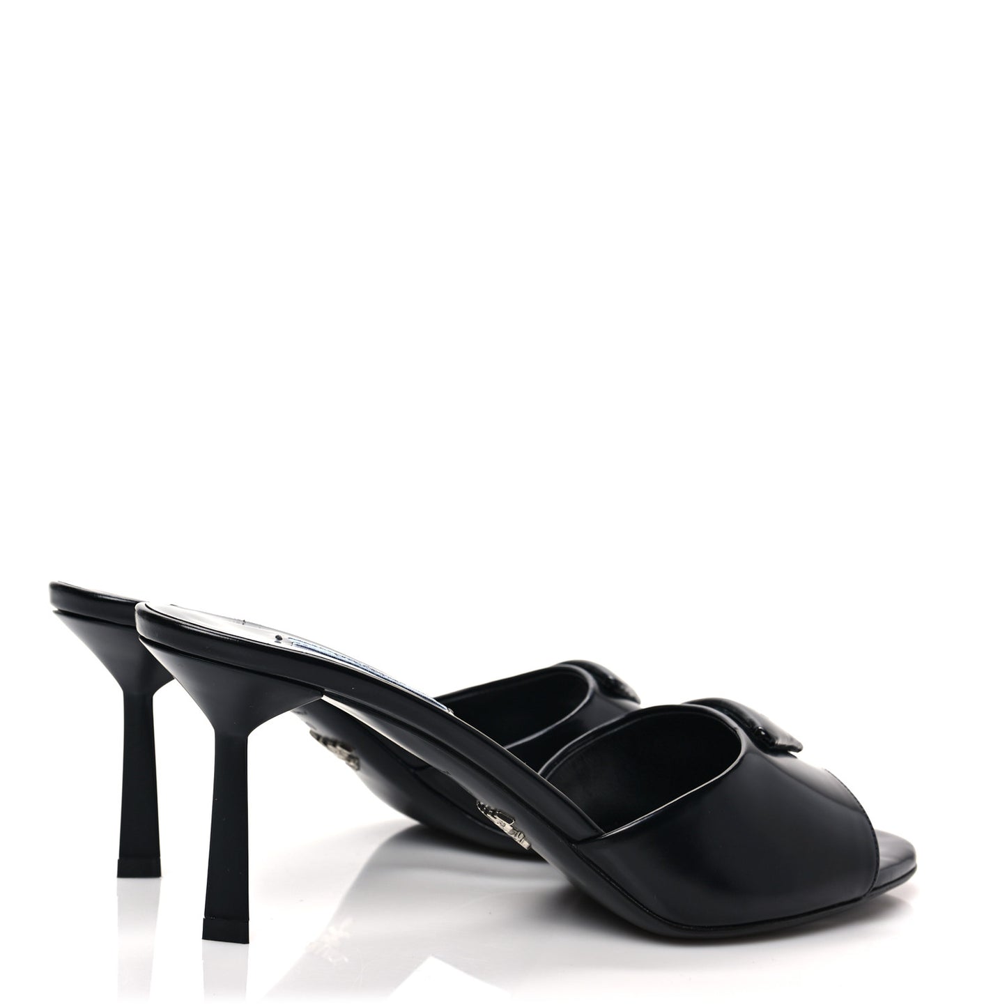 Spazzolato Logo 75mm Slide Sandals 39 Black