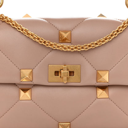 Valentino Garavani Nappa Large Roman Stud Shoulder Bag Rose Cannelle 7 of 9
