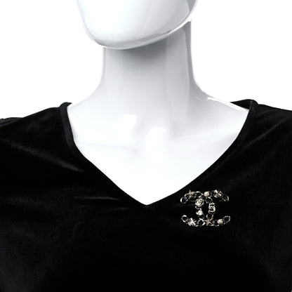 Chanel Lambskin Pearl Strass Sergeant Chanel Brooch Gold 3 of 5