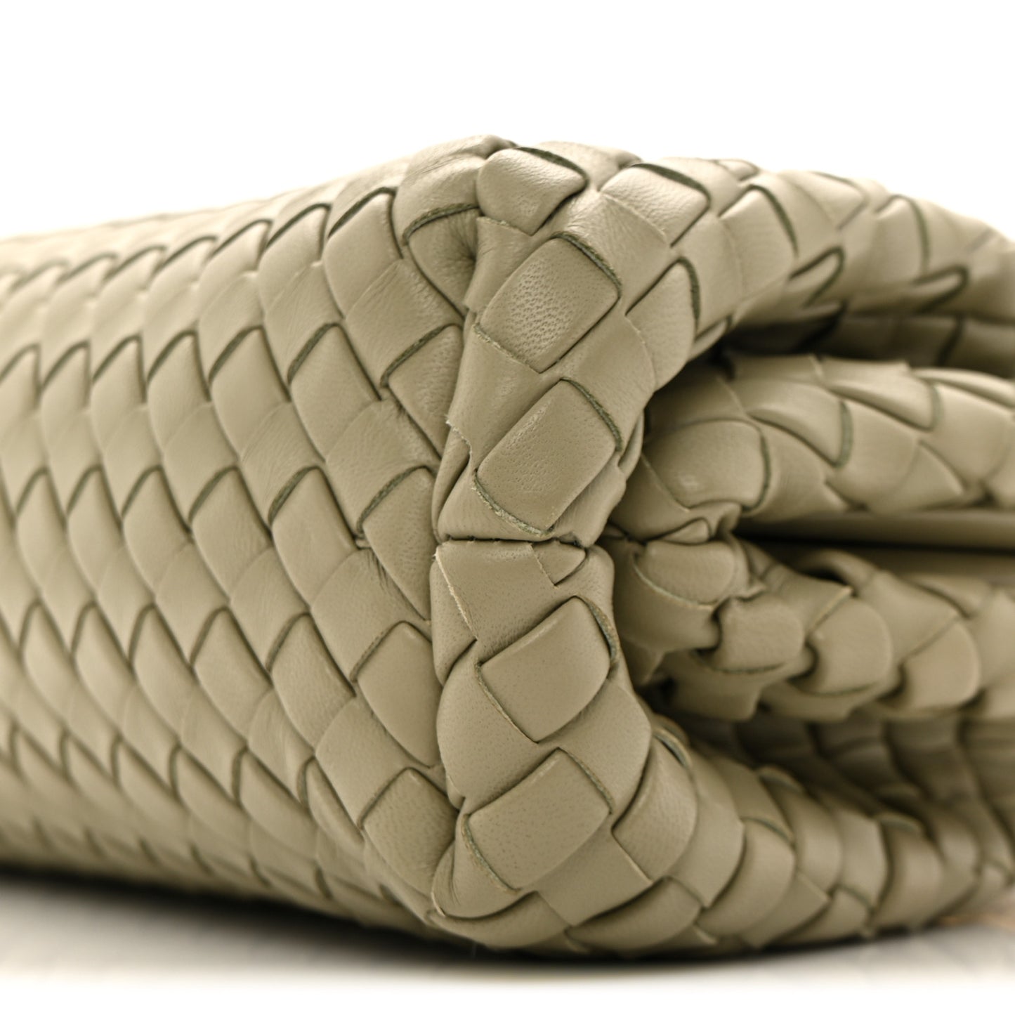 Nappa Intrecciato Small The Lauren 1980 Clutch With Chain Travertine