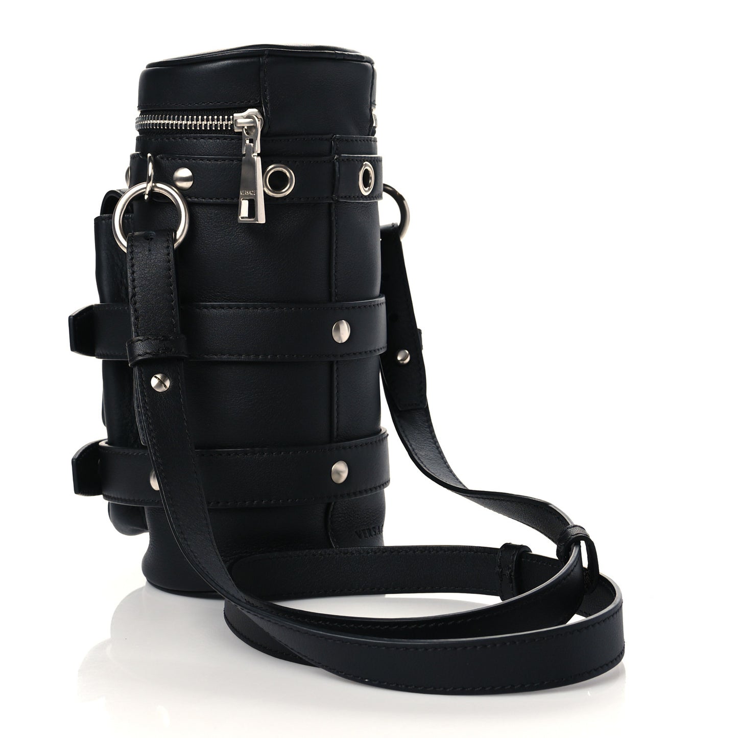 Calfskin Mini Biker Bag Black