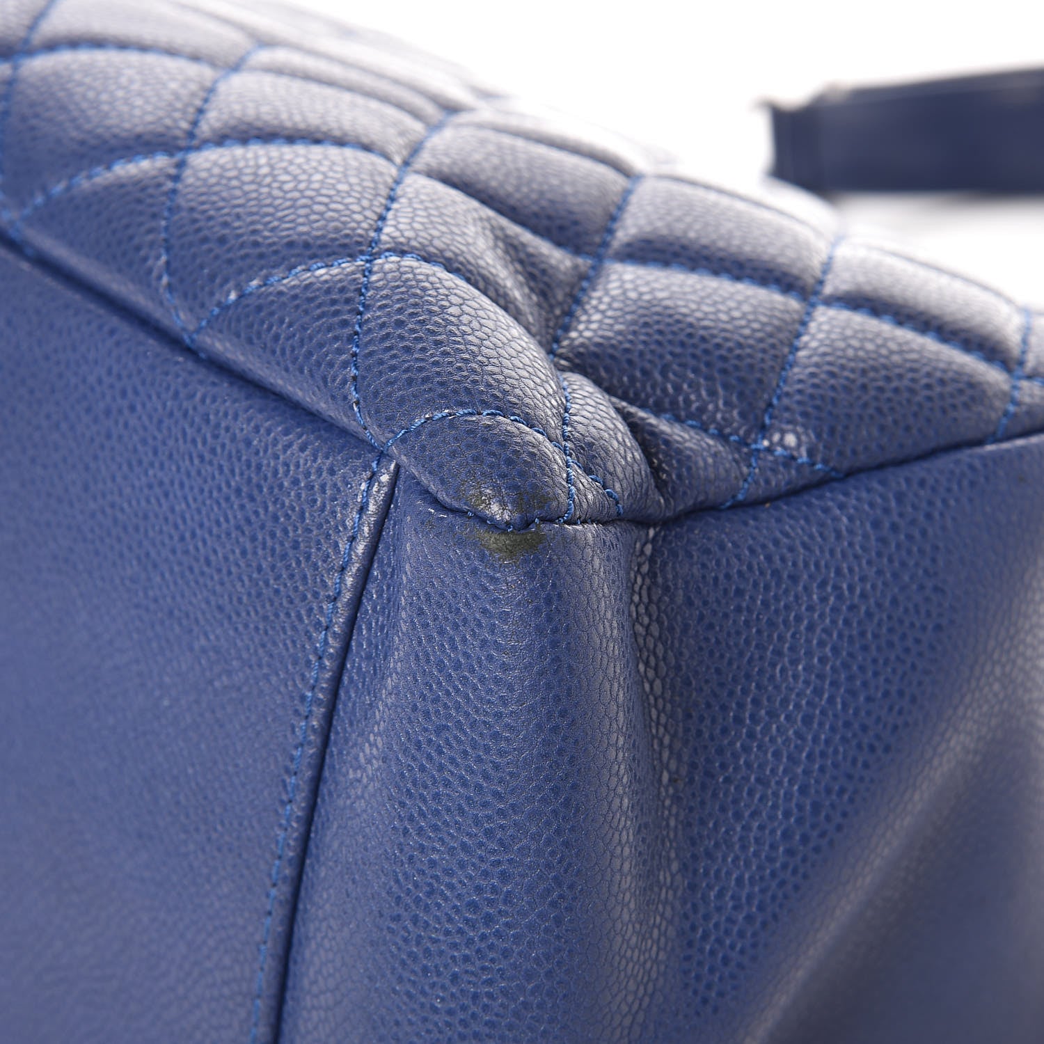 Chanel Caviar Quilted Grand Shopping Tote GST Dark Blue 6 of 22
