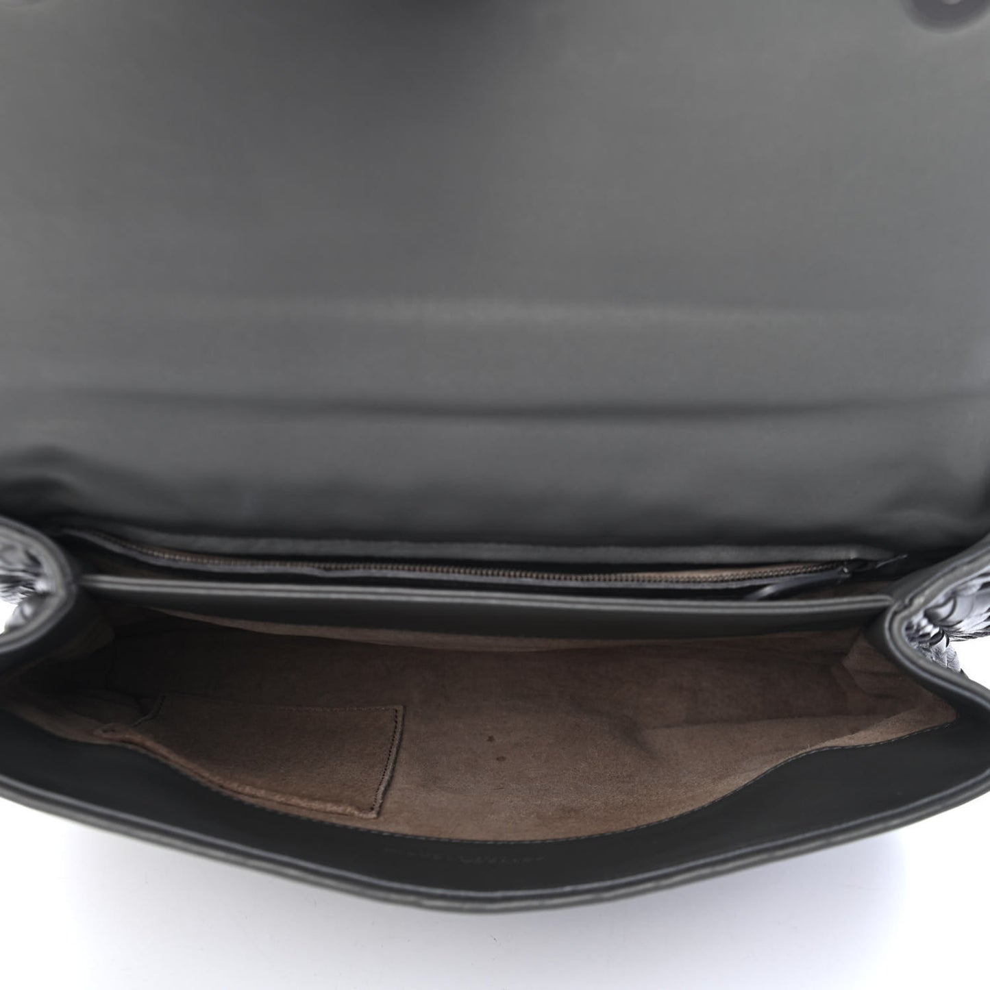 Nappa Intrecciato Flap Bag Light Grey