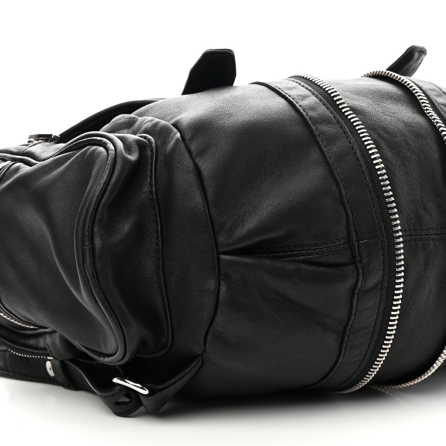 Alexander Wang Lambskin Marti Backpack Bag Washed Black Rhodium Hardware 7 of 9