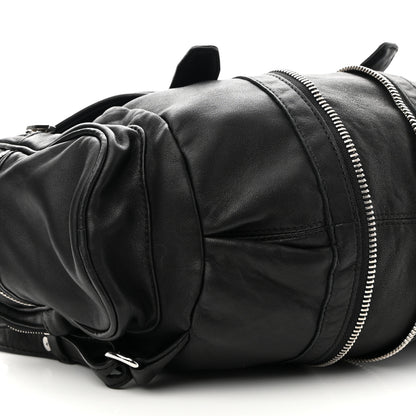 Alexander Wang Lambskin Marti Backpack Bag Washed Black Rhodium Hardware 7 of 9