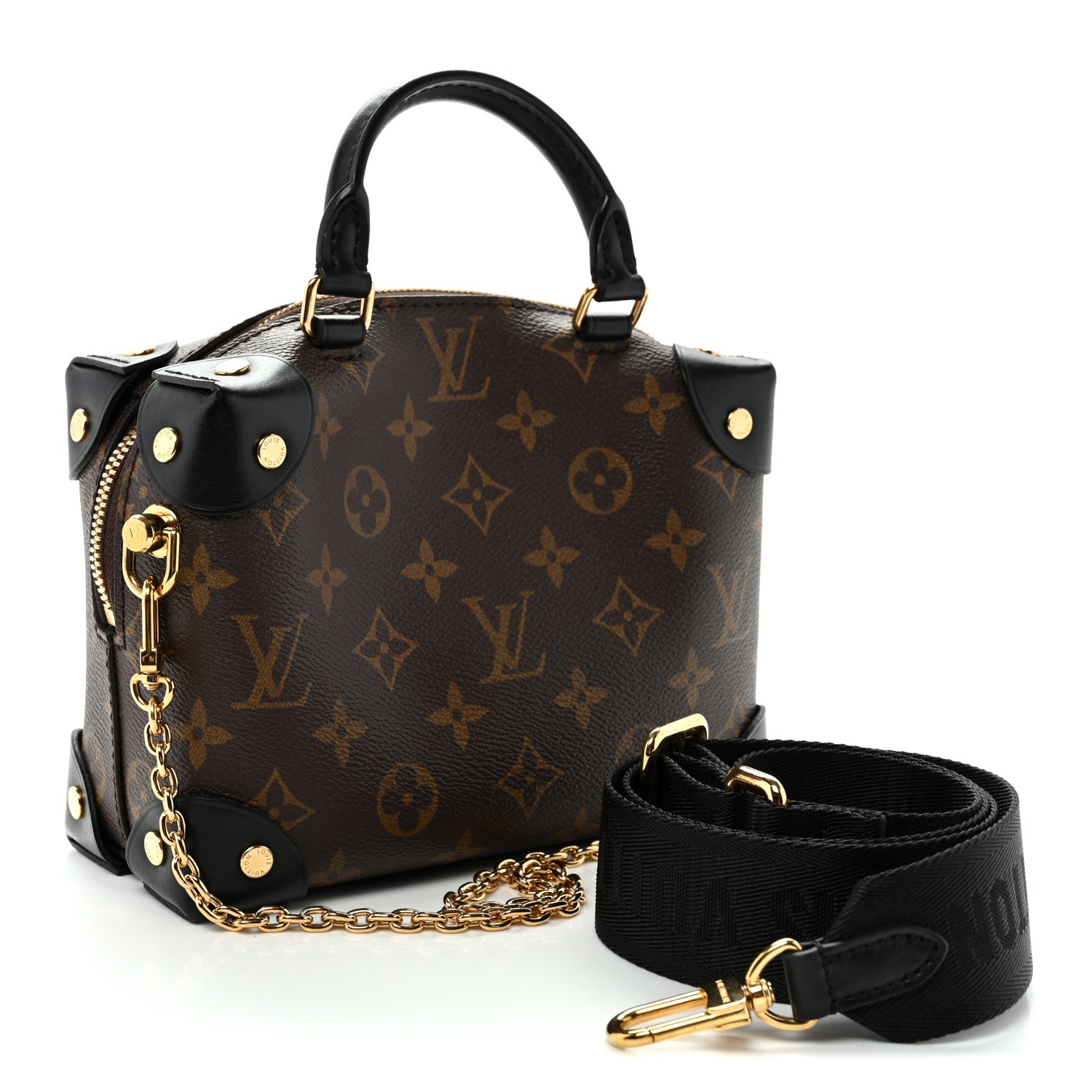 Louis Vuitton Monogram Petite Malle Souple Black 3 of 9