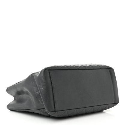 Chanel Caviar Quilted Grand Shopping Tote GST Dark Grey 4 of 10