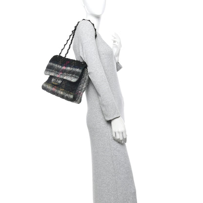 Chanel Mohair Quilted Tartan Day Flap Dark Multicolor 2 of 10