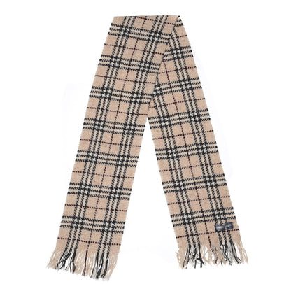 Burberry Merino Wool Check Scarf Camel 3 of 5
