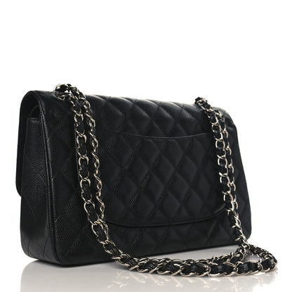 Chanel Caviar Quilted Jumbo Double Flap Black 3 of 10