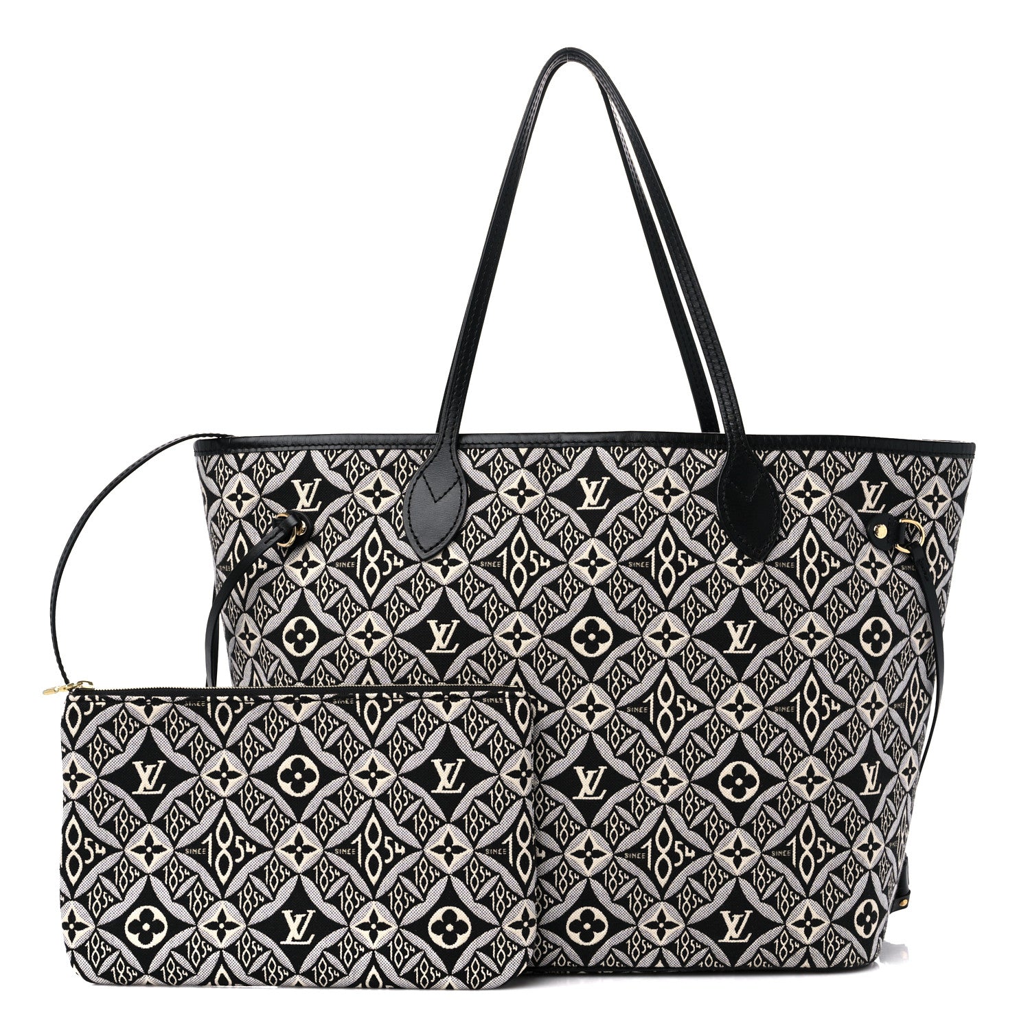 Louis Vuitton Jacquard Since 1854 Neverfull MM Grey 1 of 11