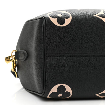 Louis Vuitton Empreinte Monogram Giant Speedy Bandouliere 25 Black Beige 8 of 9